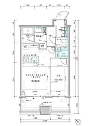 パークタワー勝どきサウス 1LDKの間取図画像