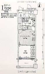 クリオレジダンス東京 2階1DKの間取り