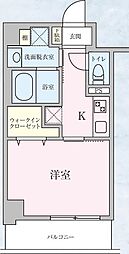 カーロヴィレッタ3 1Kの間取図画像