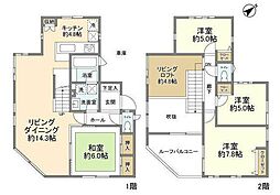 前貝塚町貸家 1階4LDKの間取り