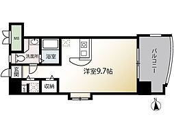 キャッスル大手門 ワンルームの間取図画像