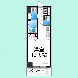ルミノーサ堺 ワンルームの間取図画像