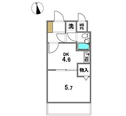 ライオンズマンション相模原第3 1DKの間取図画像