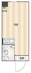 ダイヤモンドビル北千住 ワンルームの間取図画像