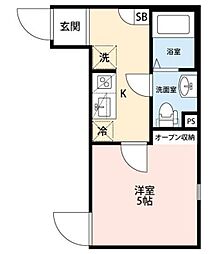 さいたま市南区大谷場1丁目アパート 1Kの間取図画像