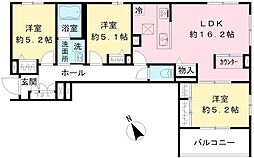 キャステロ蘆花公園 3LDKの間取図画像