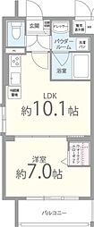 ラフィーヌフジ 1DKの間取図画像