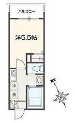 川口市赤井1丁目アパート 1Kの間取図画像