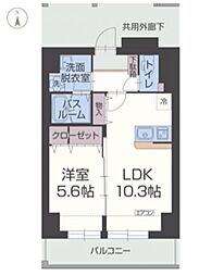 シェリーグランデ 1LDKの間取図画像
