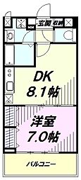 エスペラール 1DKの間取図画像