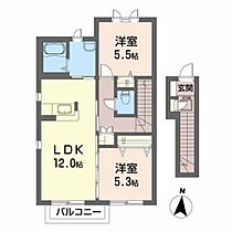 プティ・アンジュ 201 ｜ 宮城県仙台市太白区柳生７丁目23-12（賃貸アパート2LDK・2階・60.00㎡） その2