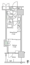ブルックサイドレジデンス木場 1DKの間取図画像