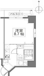 森下レジデンス壱番館 2階1Kの間取り