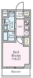 ティモーネグランデ新川崎 1Kの間取図画像