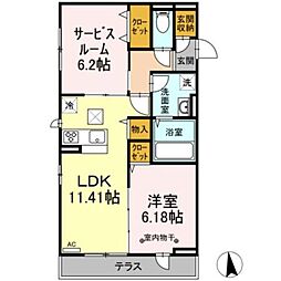 Bambus 1LDKの間取図画像