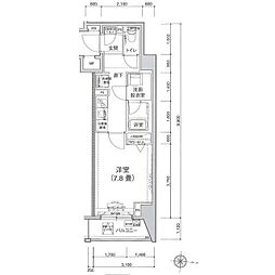 アイルルシェール錦糸町 1Kの間取図画像