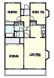 シェソワ宮内 3LDKの間取図画像