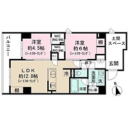 足立区千住東1丁目マンション 2LDKの間取図画像