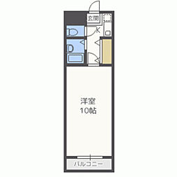 アイレックス南天神 1Kの間取図画像