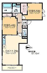 Suncoat錦糸 2LDKの間取図画像