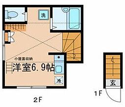アペックス・下高井戸2 ワンルームの間取図画像
