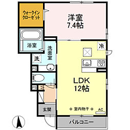 アンベリール一番町 1LDKの間取図画像