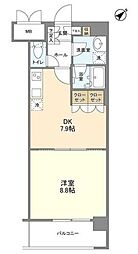 サンハイム鶴見B 1DKの間取図画像