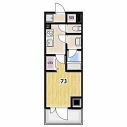 ピアース南麻布 1Kの間取図画像