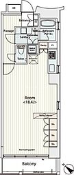 カスタリア八丁堀 ワンルームの間取図画像