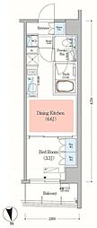 アーバネックス日本橋馬喰町 1DKの間取図画像