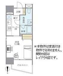 マイプレジール広尾 1Kの間取図画像
