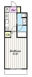NSマンション3 1Kの間取図画像