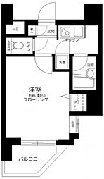 パレステュディオ芝浦TokyoBay 1Kの間取図画像