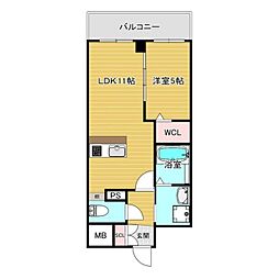 VITA荒本 1LDKの間取図画像