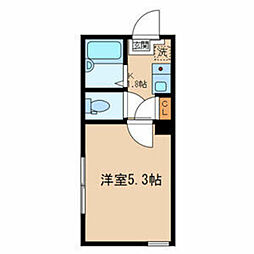BONDS 1Kの間取図画像