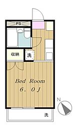 エントピア 1Kの間取図画像