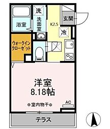 GrandeCarro2 1Kの間取図画像