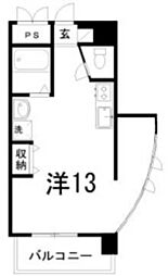 アーバンシンフォニー美門 ワンルームの間取図画像
