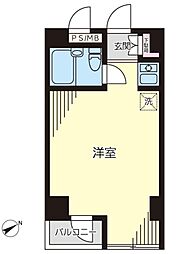 ストーク四谷 2階ワンルームの間取り