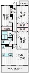 プラド大師西 3LDKの間取図画像