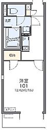 レオネクストルソレイユ 1Kの間取図画像