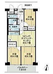ニューライフマンション木場 3LDKの間取図画像