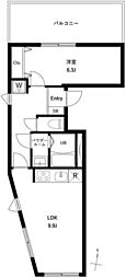 WHARF蒲田west 1LDKの間取図画像