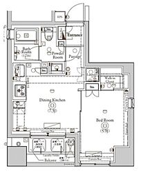 BPRレジデンス神田富山町 8階1DKの間取り