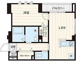 ラポールH&S 1LDKの間取図画像