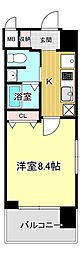 グランカーサ梅田北 1Kの間取図画像