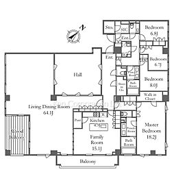 the UPPER HOUSE SHIROKANE 4LDKの間取図画像