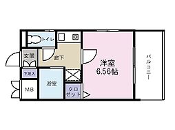 アーバン遊大橋 1Kの間取図画像