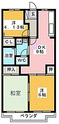 フルセイル東橋本 3DKの間取図画像