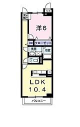 グランパレ 1LDKの間取図画像